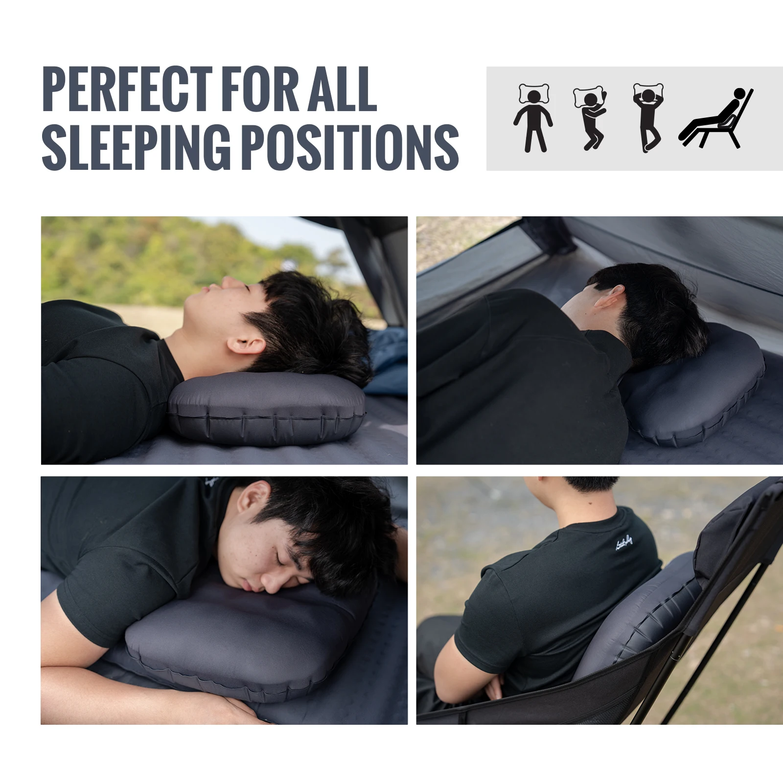 OneTigris Airdream Camping Pillows Ultralight Inflatable Compact Travel Neck Pillow for Backpacking Hiking Camping Supplies