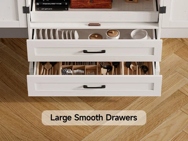6 Door Kitchen Pantry Cabinet Pantry Storage Cabinet with Shelves, 71" Tall Farmhouse Freestanding Pantry for Kitchen