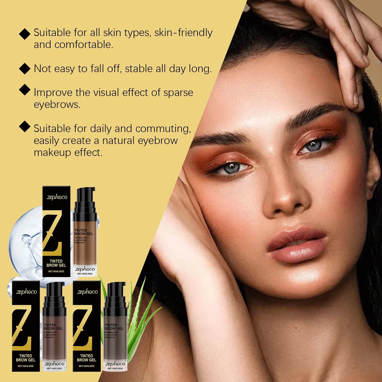10G Natural Brow Dye Cream Long Lasting Color Smudge Proof Water Resistant Defines Clear Brow Shape Smoothing Eyebrow Makeup