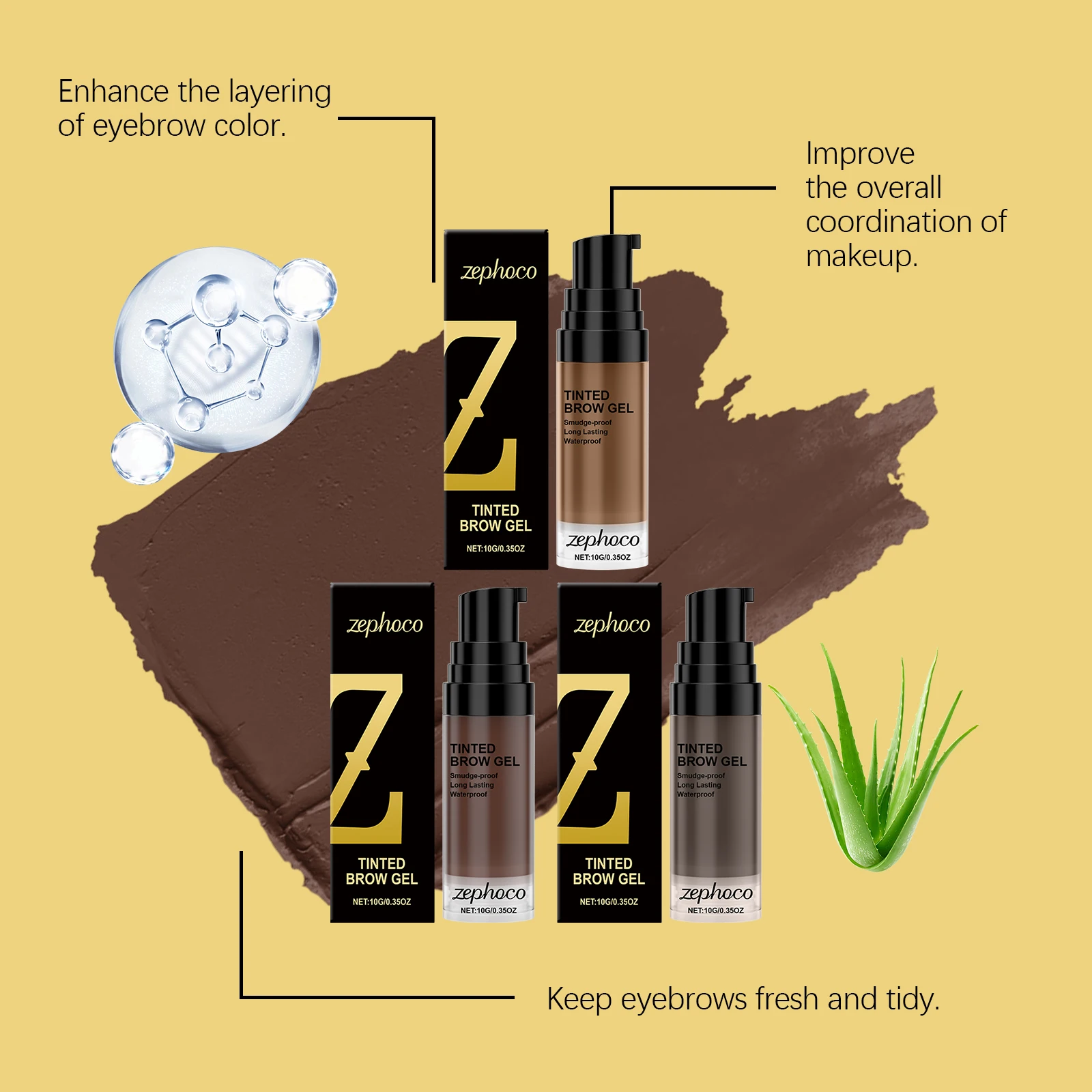 10G Natural Brow Dye Cream Long Lasting Color Smudge Proof Water Resistant Defines Clear Brow Shape Smoothing Eyebrow Makeup