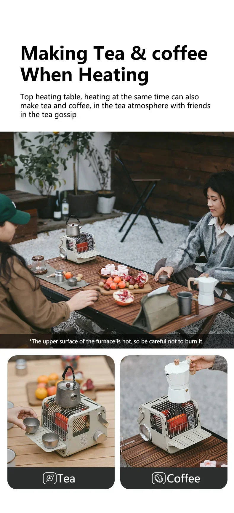 Naturehike Camp Heater Portable Space Heater for Indoor & Outdoor Use Camping Mini Cassette Heating Stove