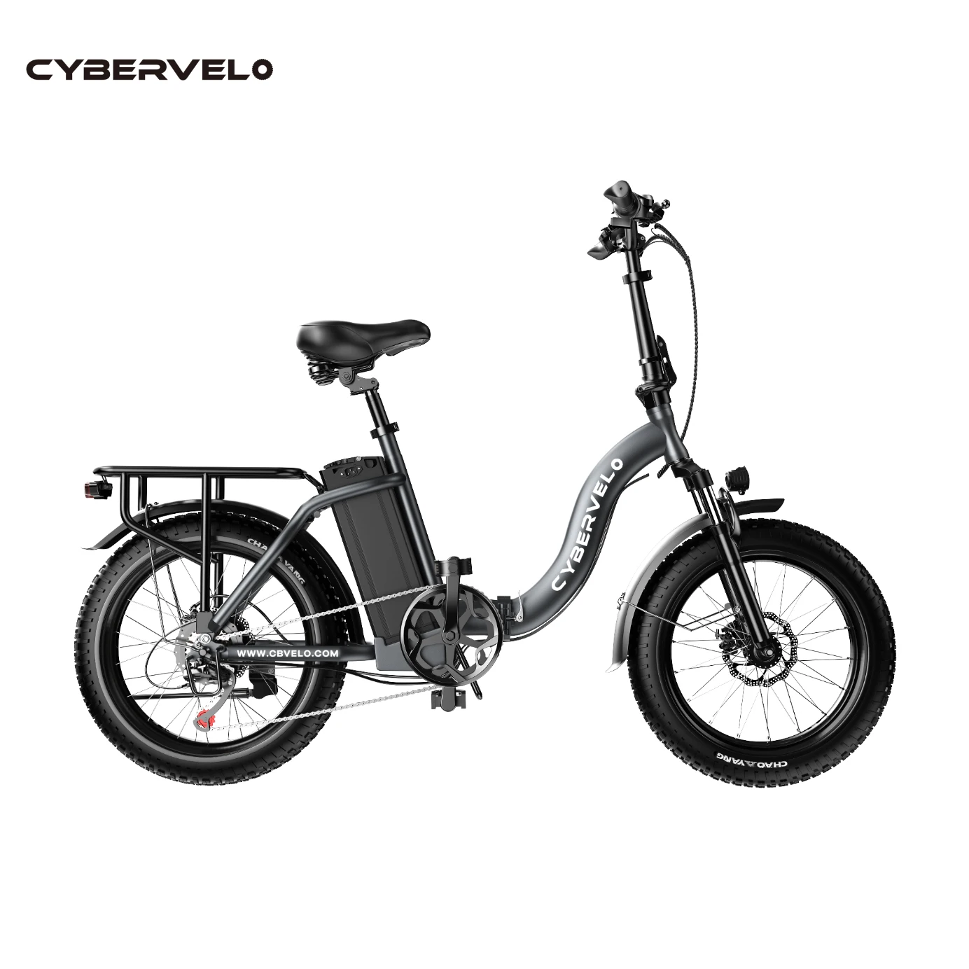 Cybervelo 1000W Electric Bike for Adults 48V 20.8Ah Large Removable Battery Foldable 20 Inch Fat Tire Urban Commuting Mars700