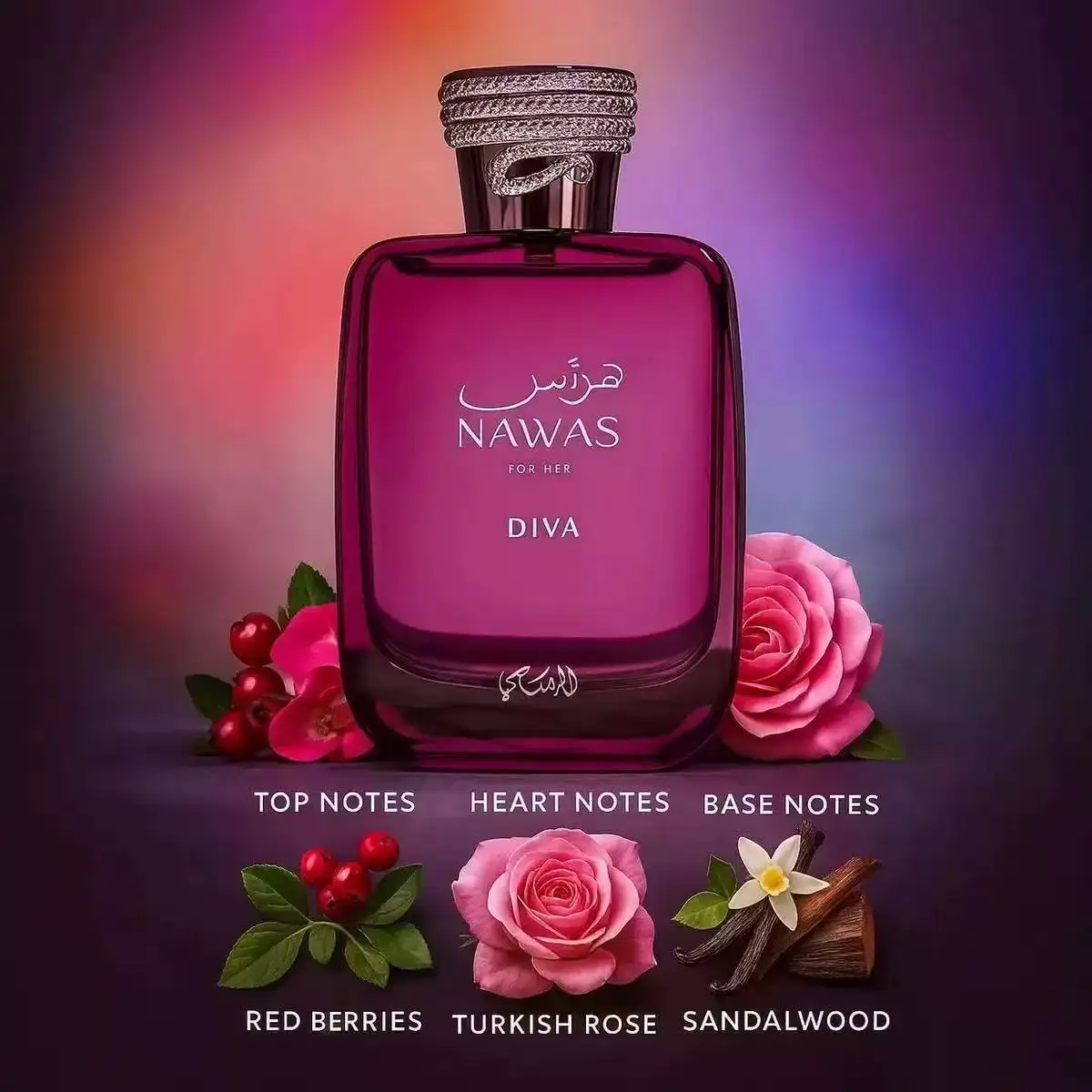 Hawas For Her Diva Eau de Parfum 100ml 3.38fl.oz Women Floral Fruity Long Lasting Fragrance