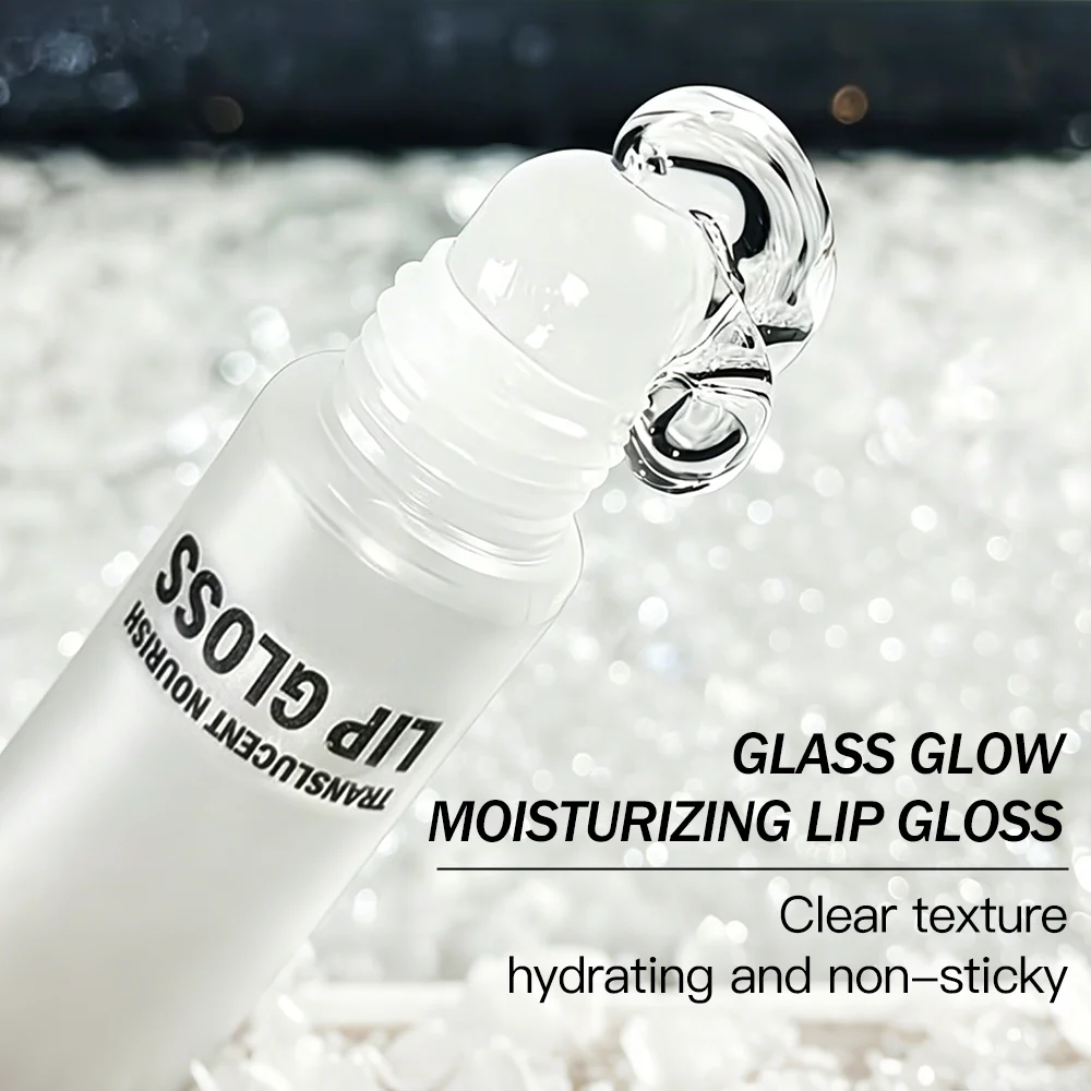 Glossy Finish Lip Gloss Transparent Hose Colorless Lip Oil Lip Moisturizing Gloss Fade Lip Lines Lip Gloss Anti Dry Cracking