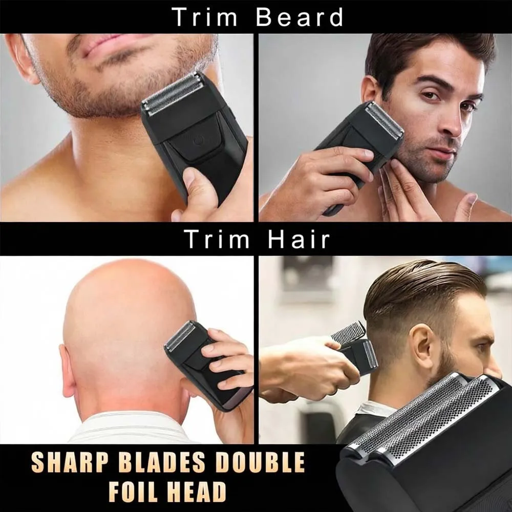Professional Hair Clipper Set with LCD Display, Rechargeable Electric Trimmer for Men, Includes T-Outliner, Foil Shaver, Guide Combs & Accessories