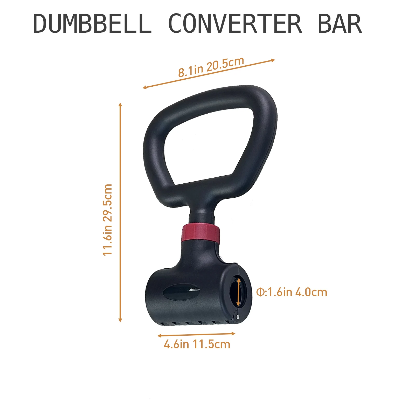 Dumbbell Converter - Convert Dumbbells to Barbell Set and Kettlebell for Home Fitness - Adjustable & Up to 100 lb Capacity Weigh