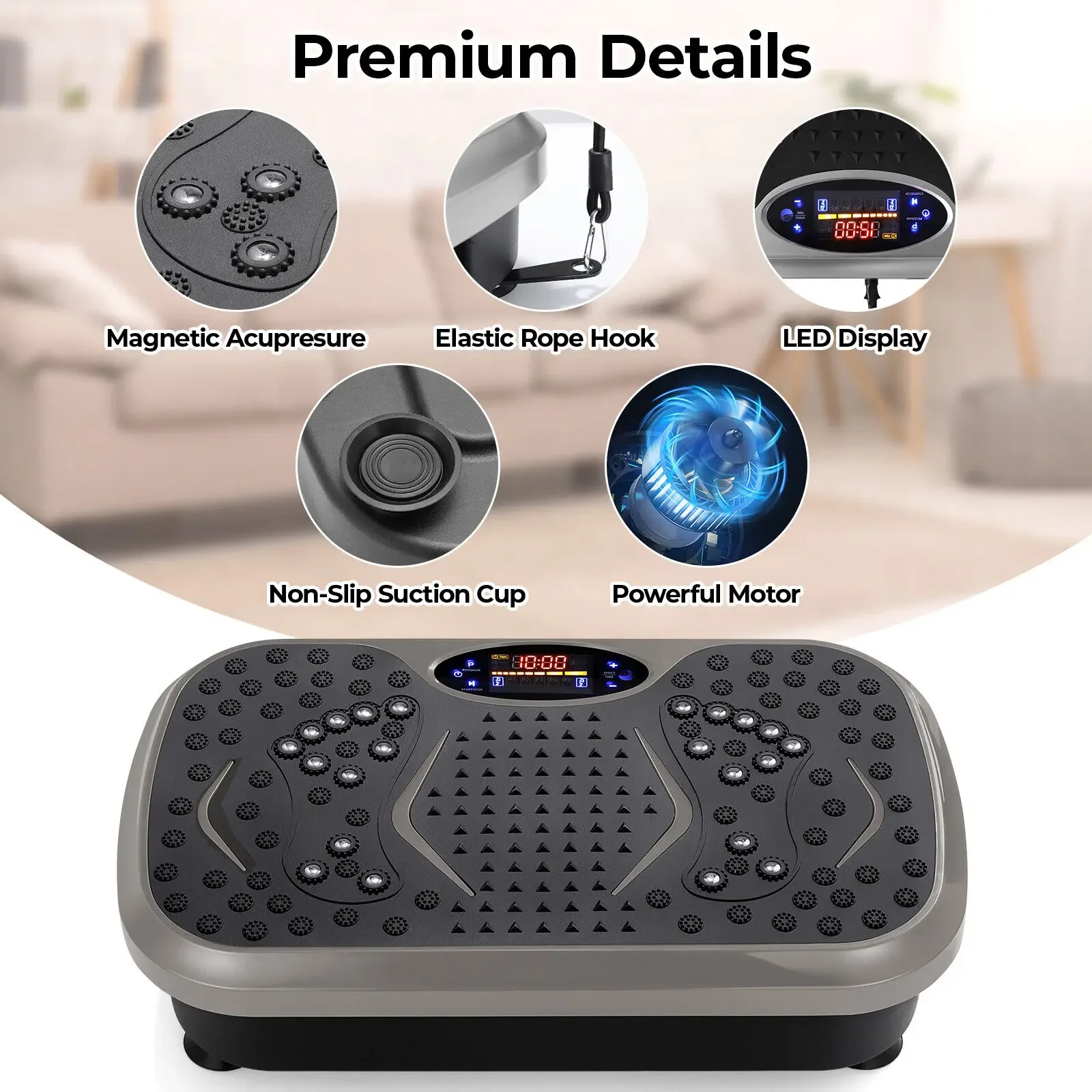 Vibration Plate Exercise Machine Whole Body Workout Fitness 3D Vibration Platform Whole Body Vibration Machine for Home Fitness