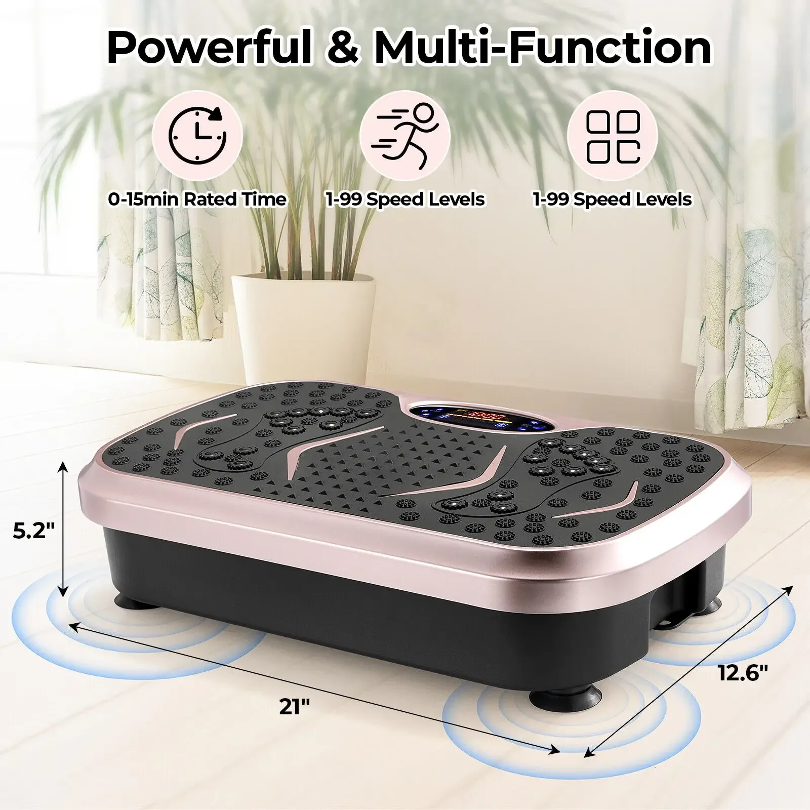 Vibration Plate Exercise Machine Whole Body Workout Fitness 3D Vibration Platform Whole Body Vibration Machine for Home Fitness