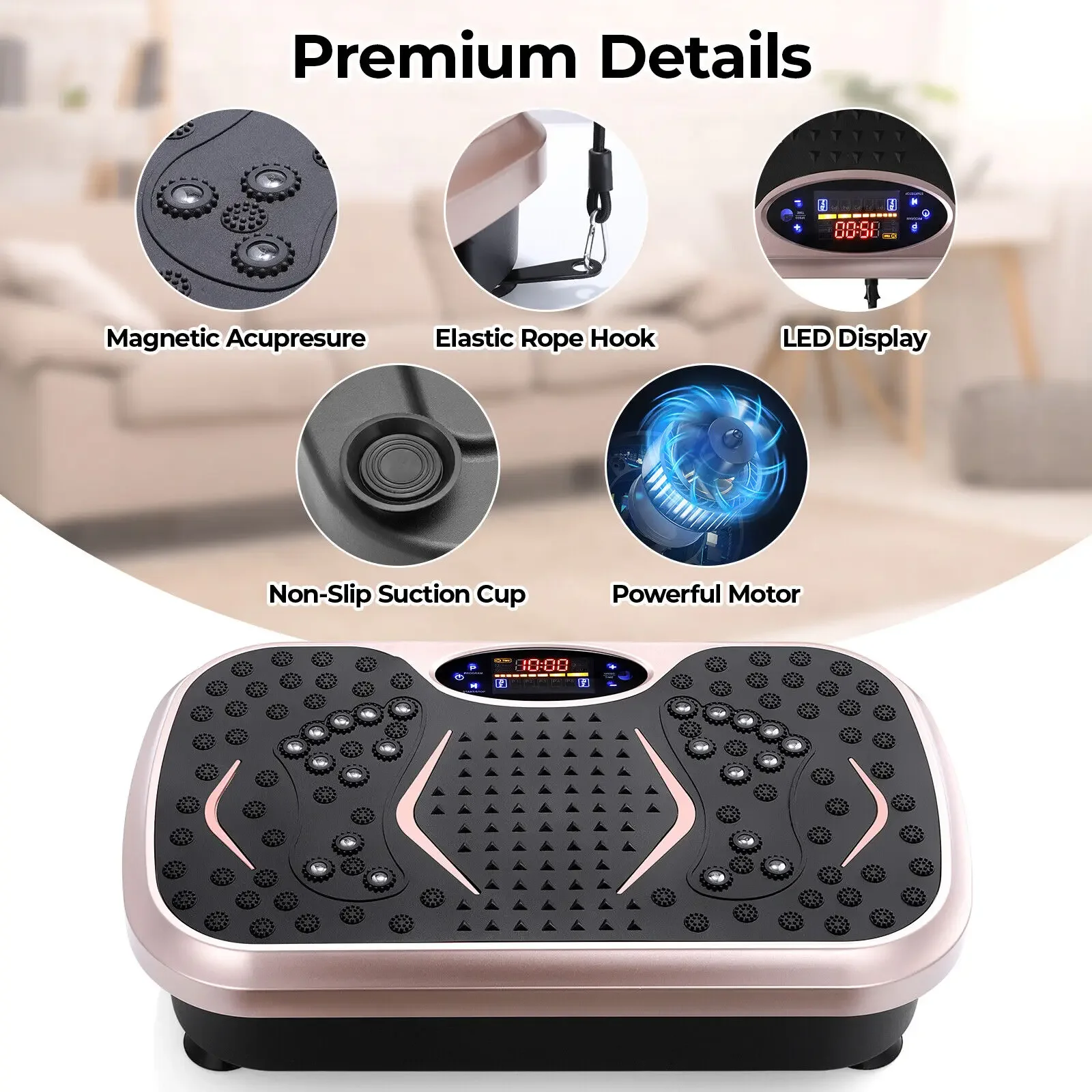 Vibration Plate Exercise Machine Whole Body Workout Fitness 3D Vibration Platform Whole Body Vibration Machine for Home Fitness
