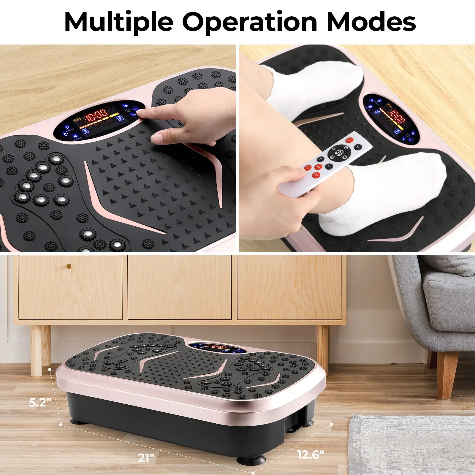 Vibration Plate Exercise Machine Whole Body Workout Fitness 3D Vibration Platform Whole Body Vibration Machine for Home Fitness