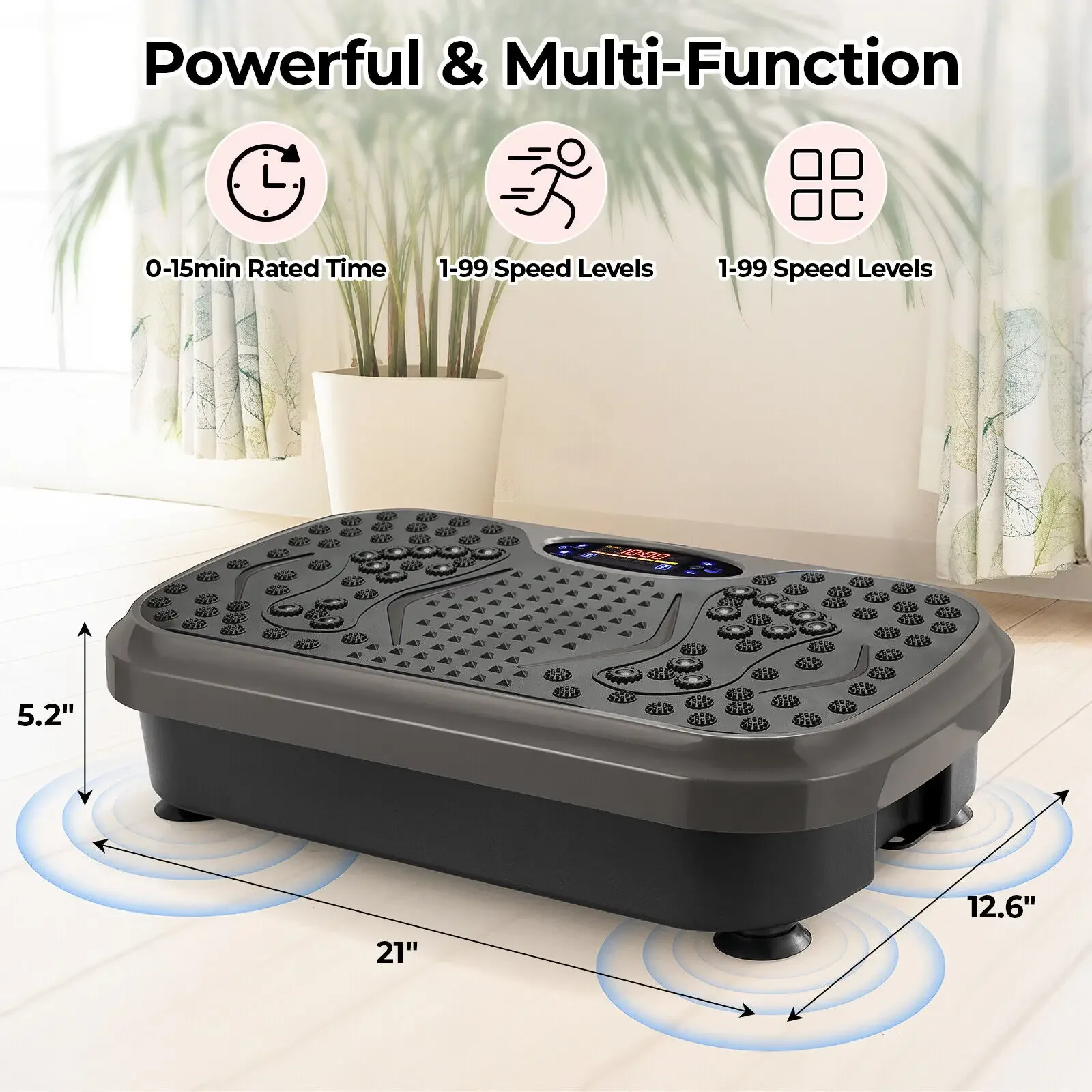 Vibration Plate Exercise Machine Whole Body Workout Fitness 3D Vibration Platform Whole Body Vibration Machine for Home Fitness