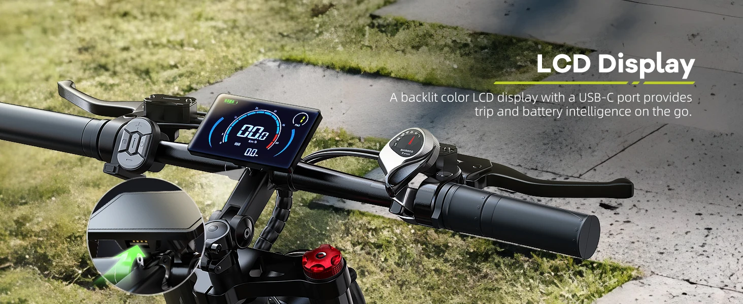 Cybervelo 5000W Peak Fat Tire Electric Bike 26"x4.0 All Terrain Mountain Commuter Ebike 7-Speed Up to 120 Miles 52V 40Ah/60V 50Ah Battery EK9