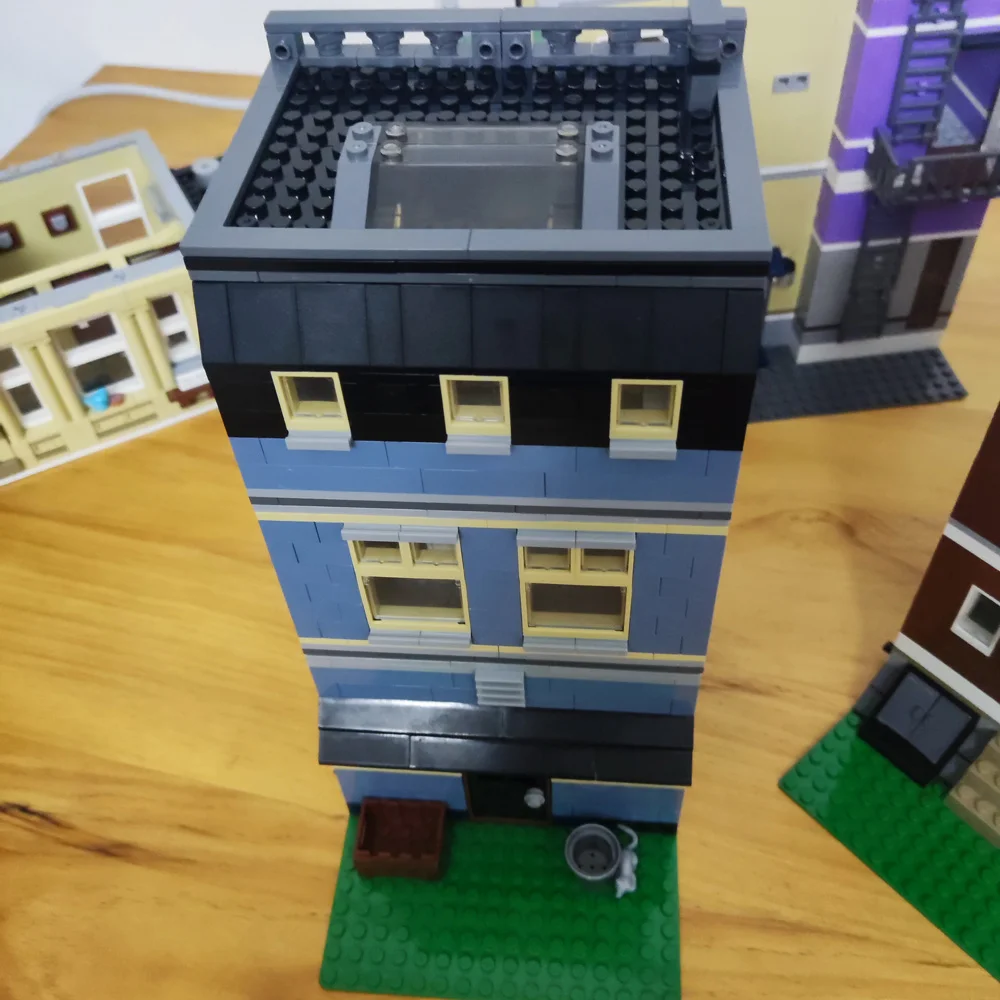 Creative Expert Street View Police Station Building Blocks Pet Store Model Assembly Sets Desk Decor Bricks Toys Gift For Adults