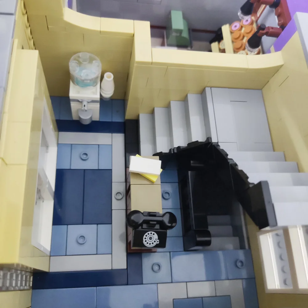 Creative Expert Street View Police Station Building Blocks Pet Store Model Assembly Sets Desk Decor Bricks Toys Gift For Adults