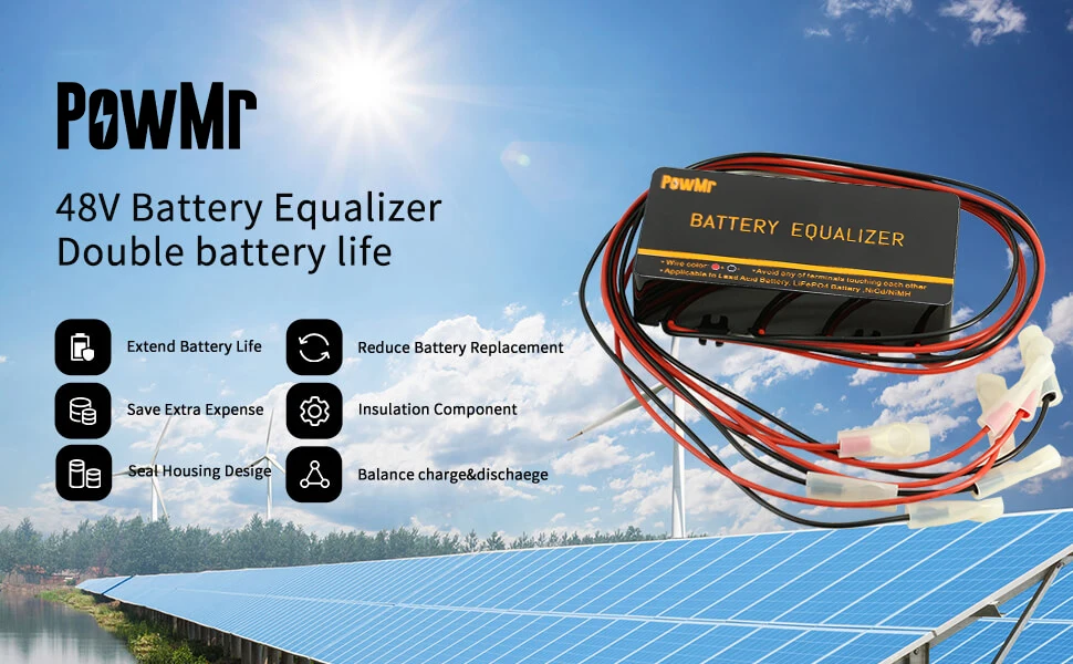 US Stock 24V 2×12V and 48V 4×12V or 8×12V or More Battery Equalizer Voltage Balancer Extend Batteries Life 1 Year and More for Batteries