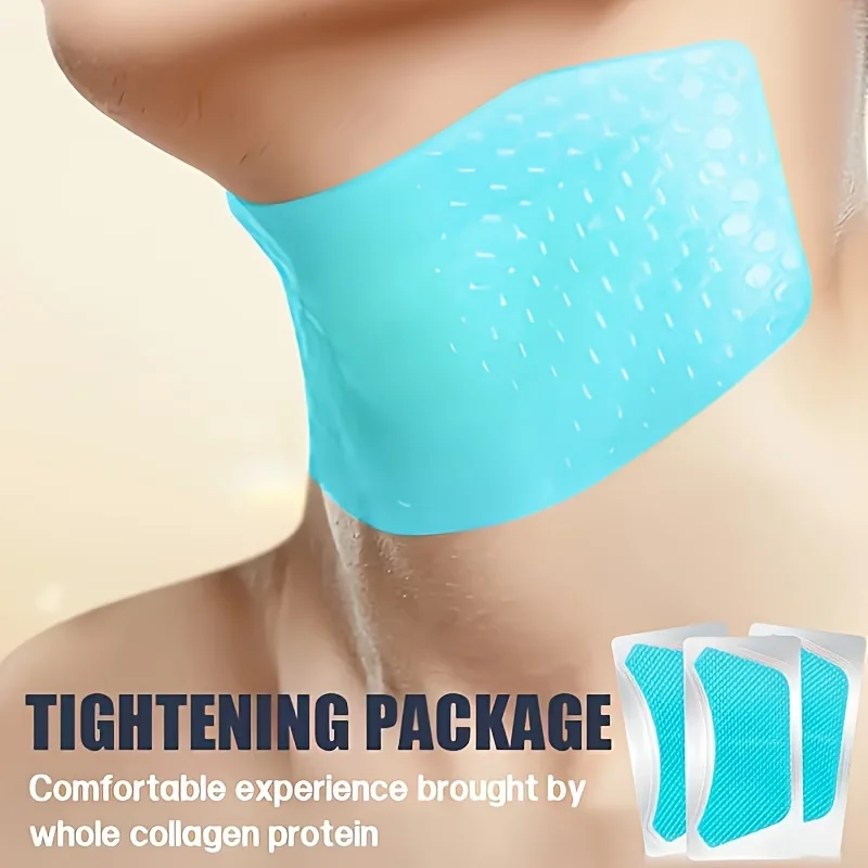 5pcs Bio Collagen Neck Lift Mask Patch, Moisturizing & Brightening Gel, Easily Absorbed, The Appearance Of Wrinkles, Aging And Sagging Light Beige, Make Light Beige Look Smoother And Firmer, Make Light Beige Younger-looking, Neck Mask, Skincare