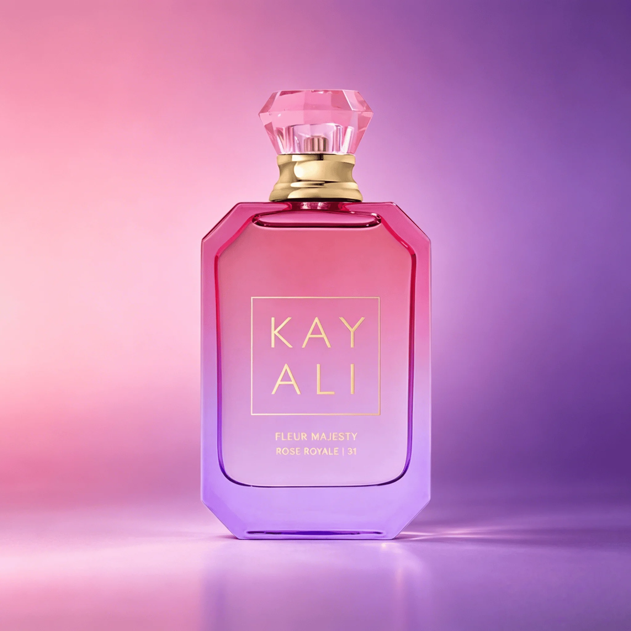Kayali(31) Fleur Majesty Rose Royale Eau De Parfum Long Lasting Luxurious Rich Rose Floral Fragrance Women Perfume Gradient Pink Purple Bottle Party Stage Glam Scent Gift for Ladies