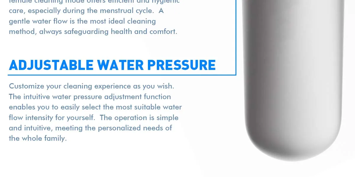 Ultra-Slim Bidet Attachment for Toilet - Dual Nozzle (Frontal & Rear Wash), Adjustable Water Pressure, Non-Electric, Cold Fresh Water, Easy to Install, Fits Existing Toilets (White)