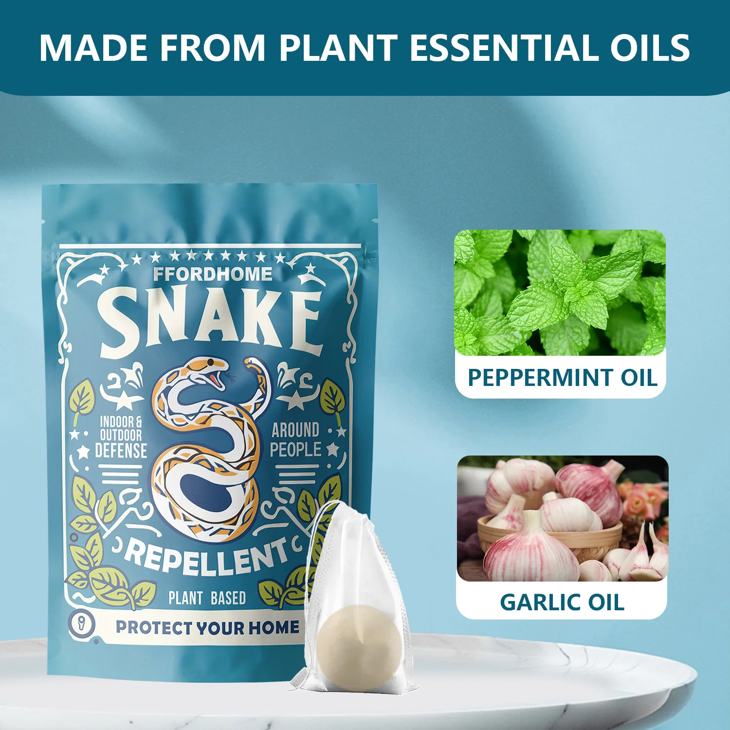 Snake Repellent for Yard, Snake Away Repellent for Outdoors, Pet Safe Snakes Repellent, Garden Snake Deterrent, Keep Snakes Out of Backyard, Garage, House-20 Balls