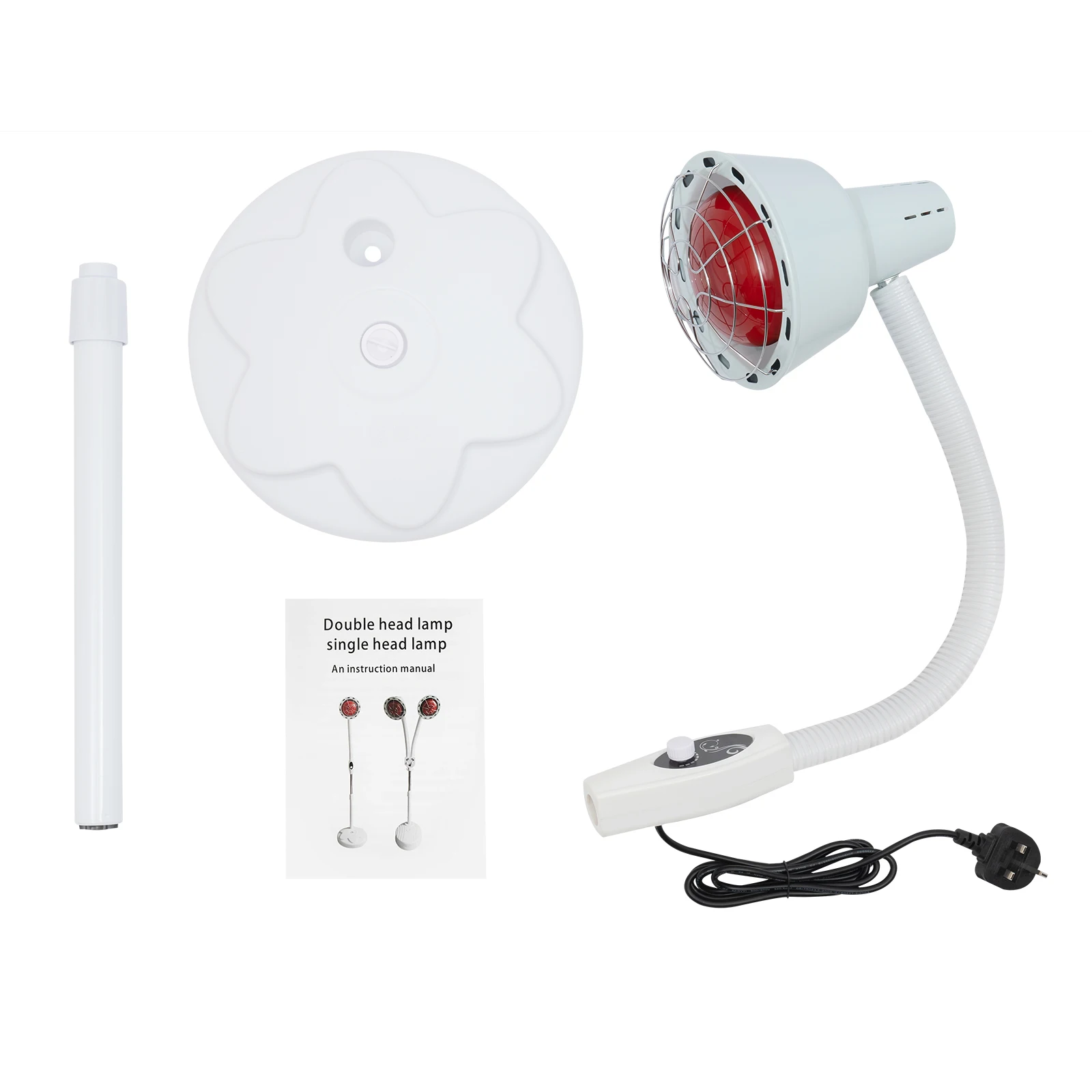 275W Infrared Light Lamp, Skin Lamp, Body Pain Relief, and Skin Smooth 360 ° for Homes, Massage Parlors