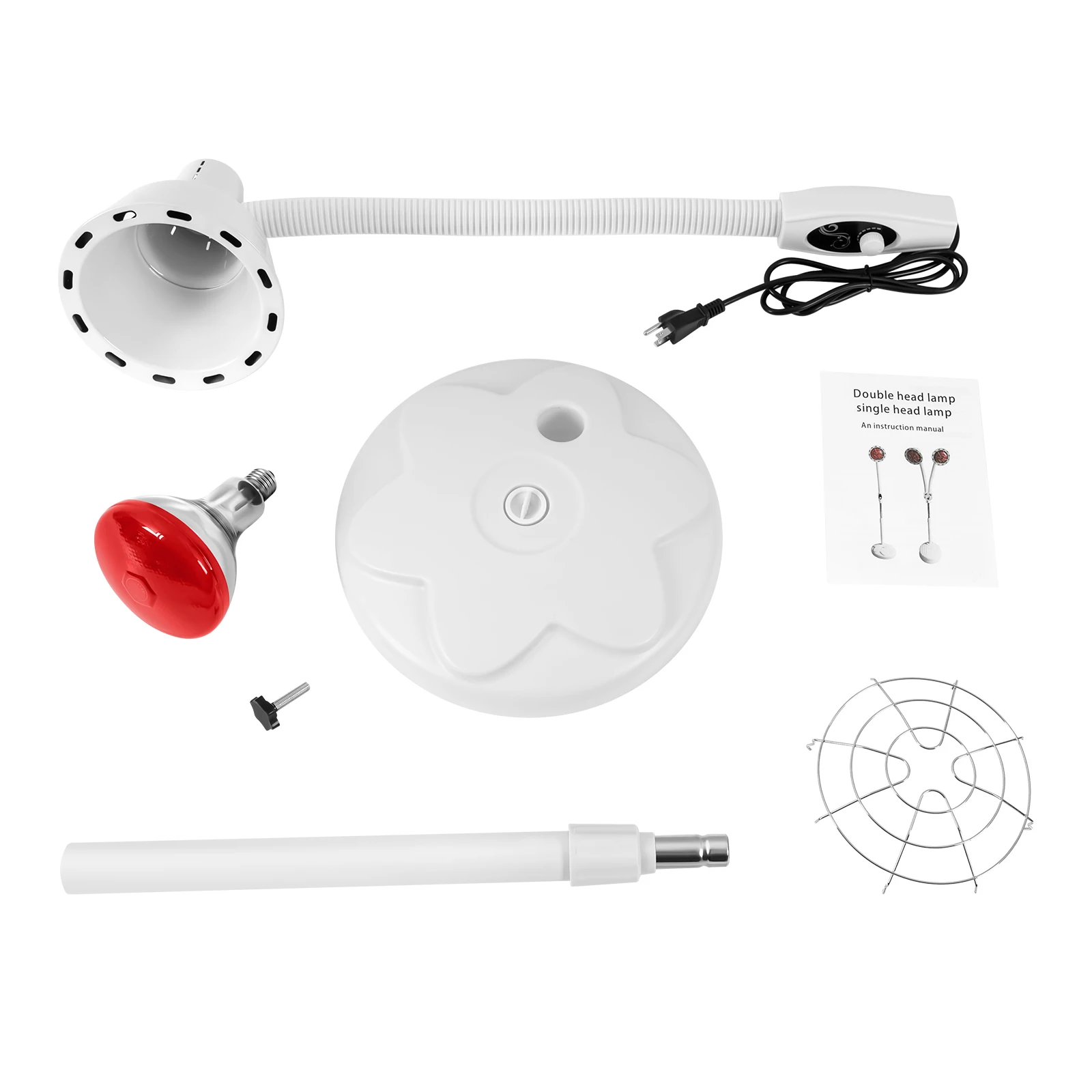 275W Infrared Light Lamp, Skin Lamp, Body Pain Relief, and Skin Smooth 360 ° for Homes, Massage Parlors