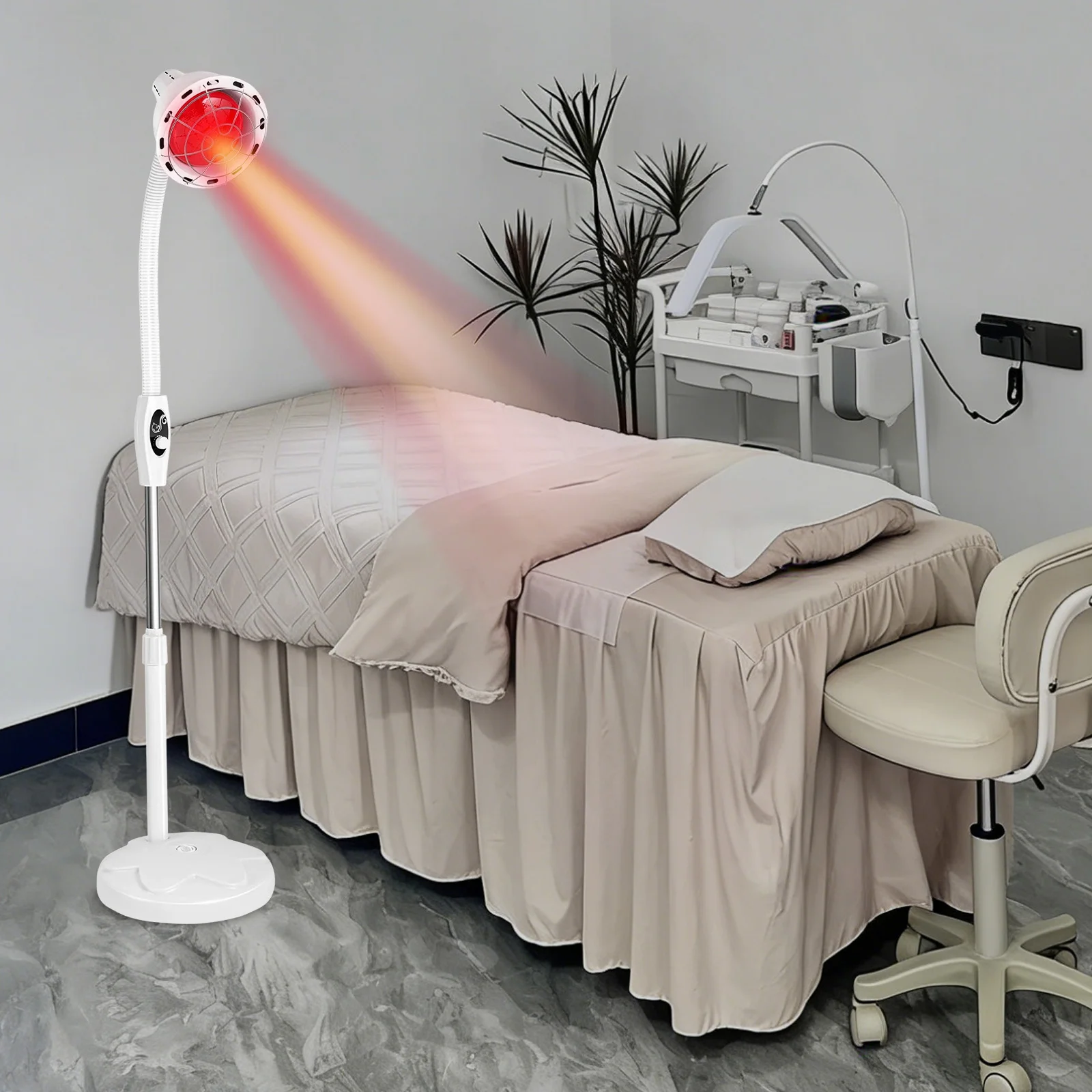 275W Infrared Light Lamp, Skin Lamp, Body Pain Relief, and Skin Smooth 360 ° for Homes, Massage Parlors