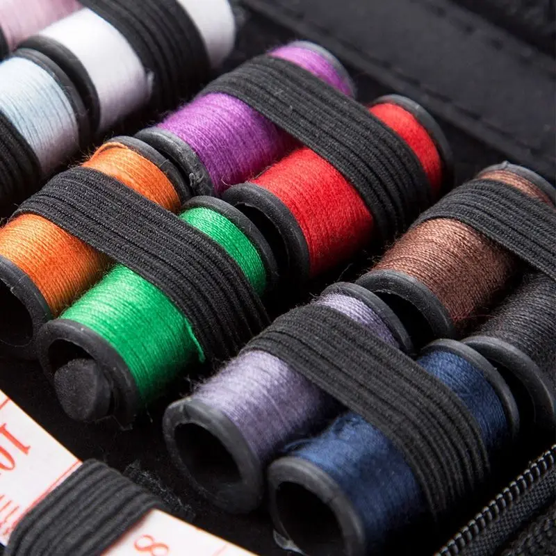 Multi - scenario Sewing Kit for Home Travel Emergency, Large Storage Box with Complete Tools & Durable Color Threads