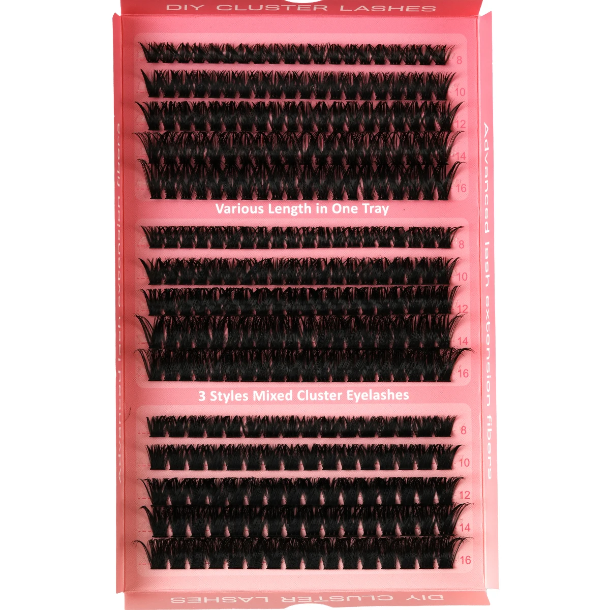 HBZGTLAD 60D-100D eyelash cluster with bottom and spiky volume DIY anime eyelash cluster extends eyelashes
