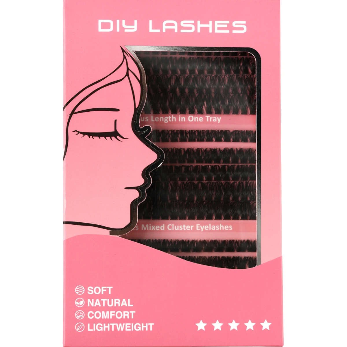 HBZGTLAD 60D-100D eyelash cluster with bottom and spiky volume DIY anime eyelash cluster extends eyelashes