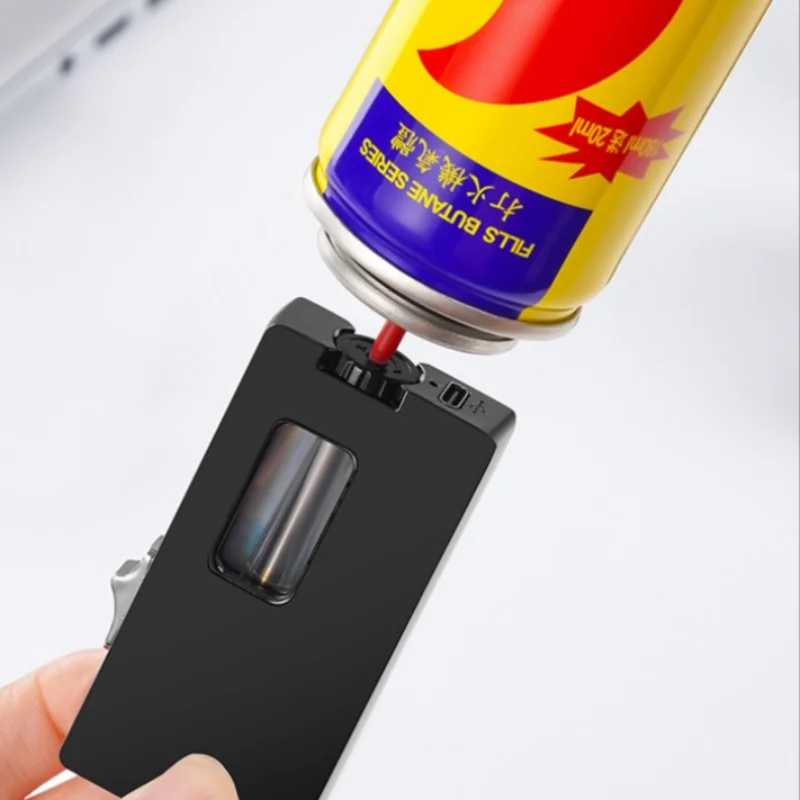 Metal Ultra Wide Open Flame Gas Lighter Can Be Shaken with Gravity Sensing Ignition Personalized Portable Unusual Lighter Gift