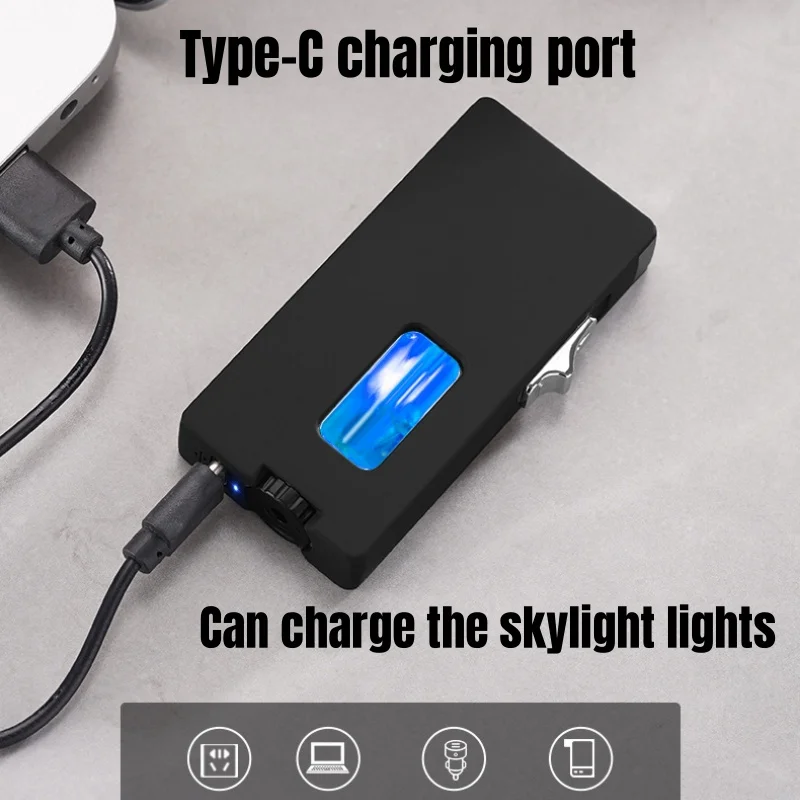 Metal Ultra Wide Open Flame Gas Lighter Can Be Shaken with Gravity Sensing Ignition Personalized Portable Unusual Lighter Gift