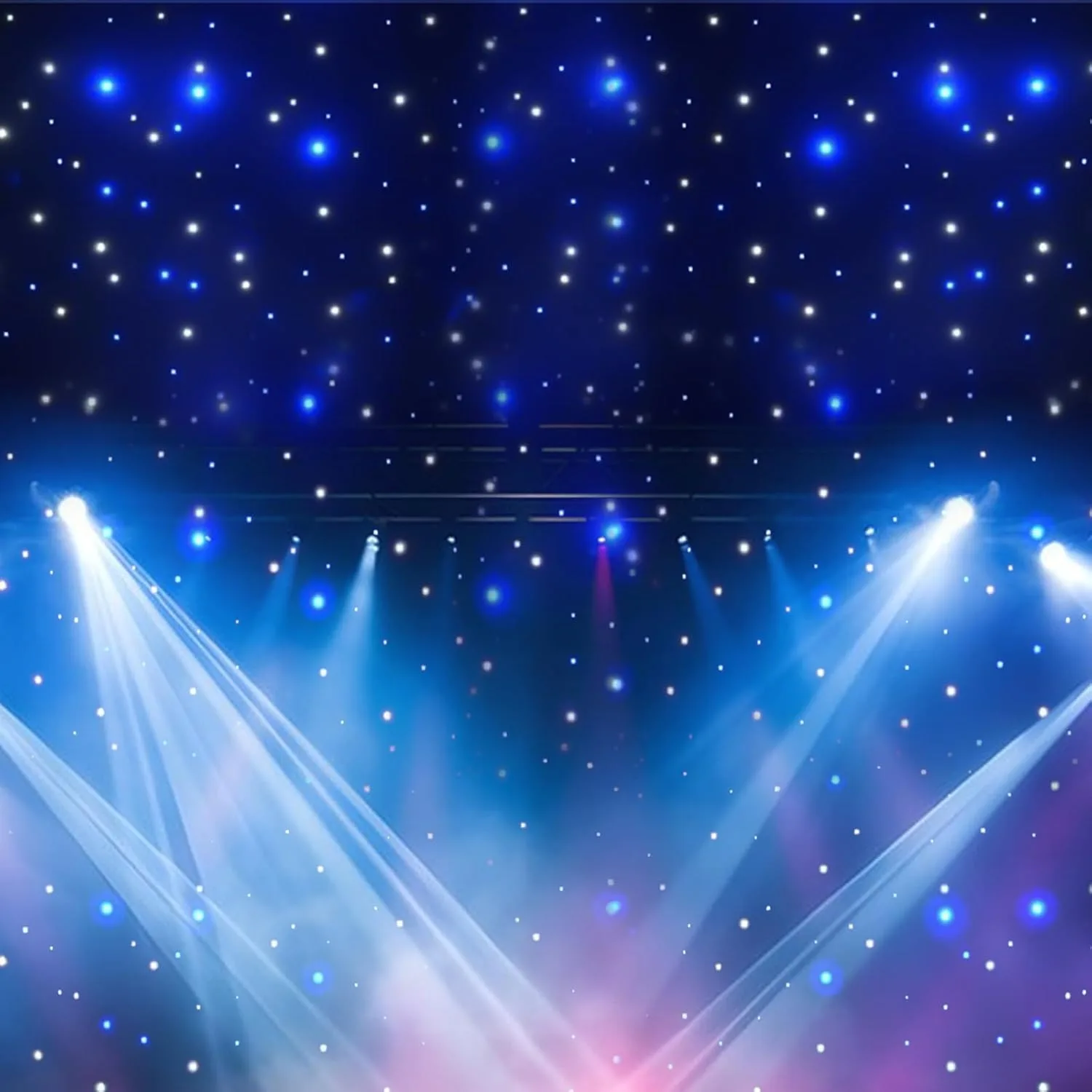 LED Stage Backdrops, Star Curtain Background with Remote Controller, Foldable Starry Sky Cloth for Wedding Christmas Party Club Show Band DJ Event Decoration