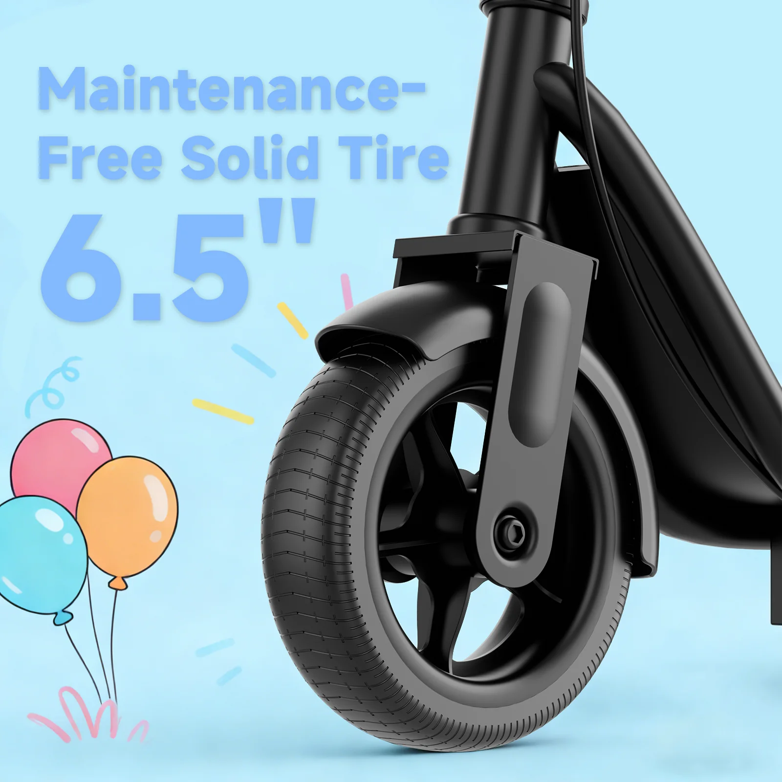 Electric Scooter for Kids, 250W Motor, Max Speed 9 MPH, 6.5" Kick Scooter, 3 Speed Modes, LED Display, Max Load 155LBS