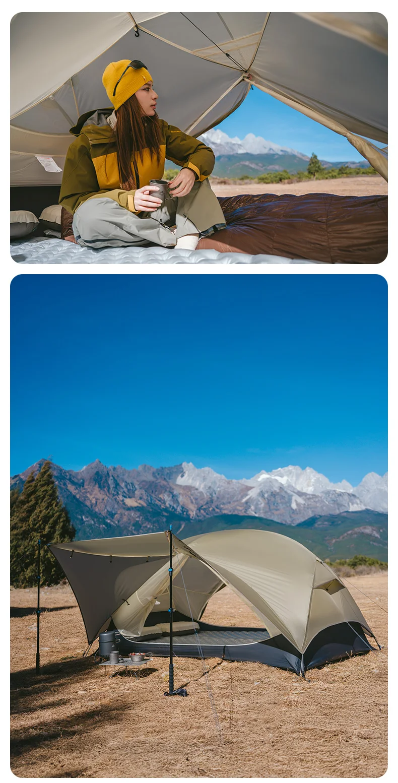 Naturehike Mongar UL Tent 2 Person 3 Season Camping Tent 15D Waterproof Ultralight Backpacking Tent for Hiking Cycling
