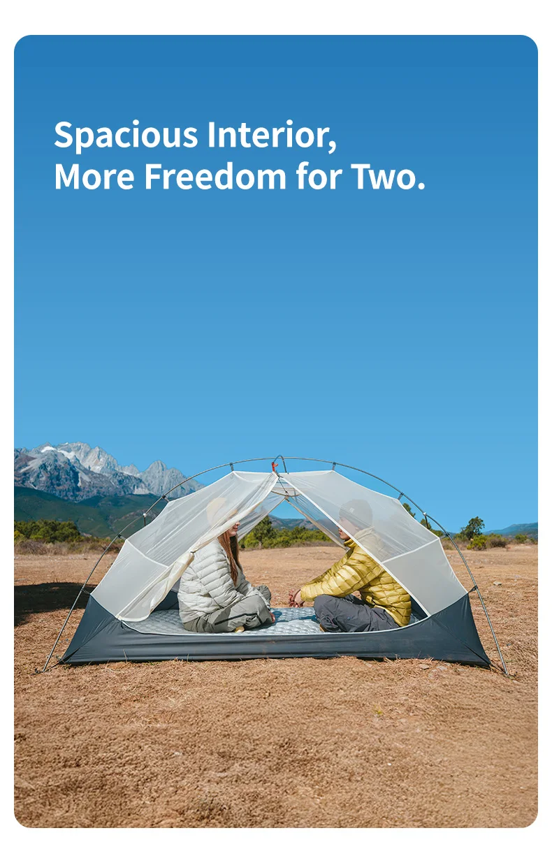 Naturehike Mongar UL Tent 2 Person 3 Season Camping Tent 15D Waterproof Ultralight Backpacking Tent for Hiking Cycling