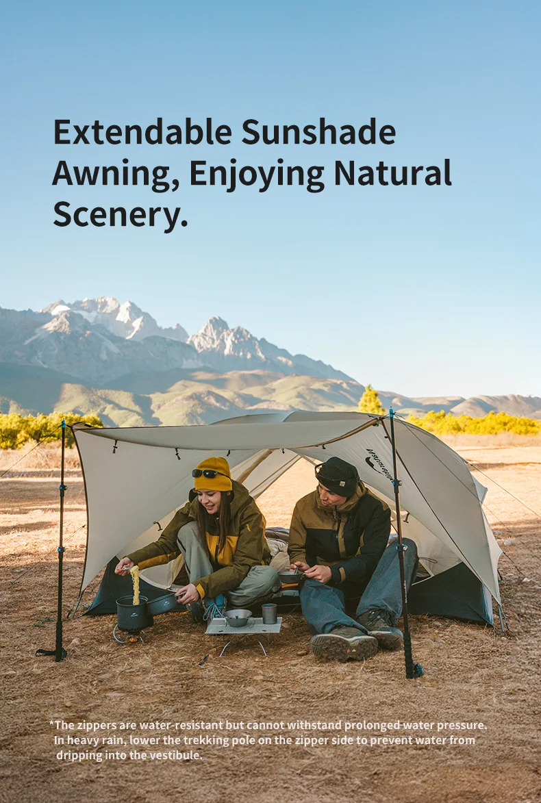 Naturehike Mongar UL Tent 2 Person 3 Season Camping Tent 15D Waterproof Ultralight Backpacking Tent for Hiking Cycling