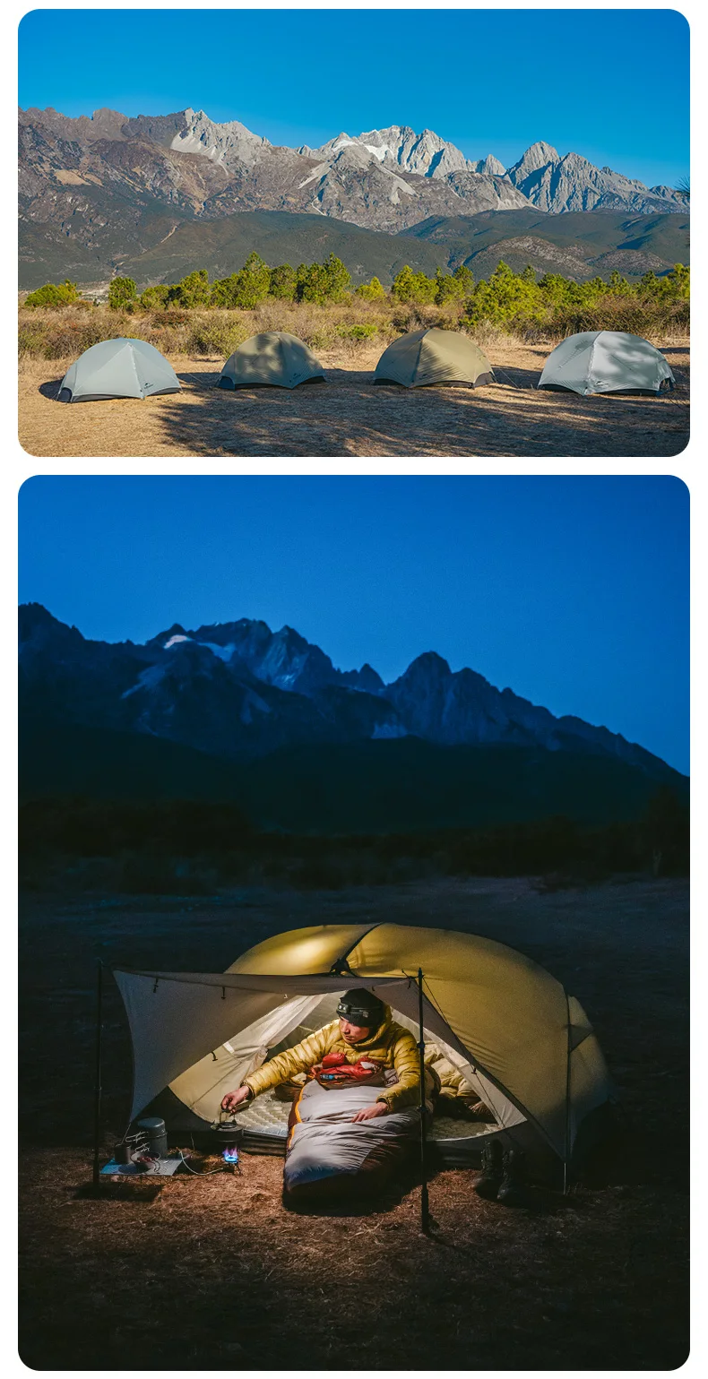 Naturehike Mongar UL Tent 2 Person 3 Season Camping Tent 15D Waterproof Ultralight Backpacking Tent for Hiking Cycling