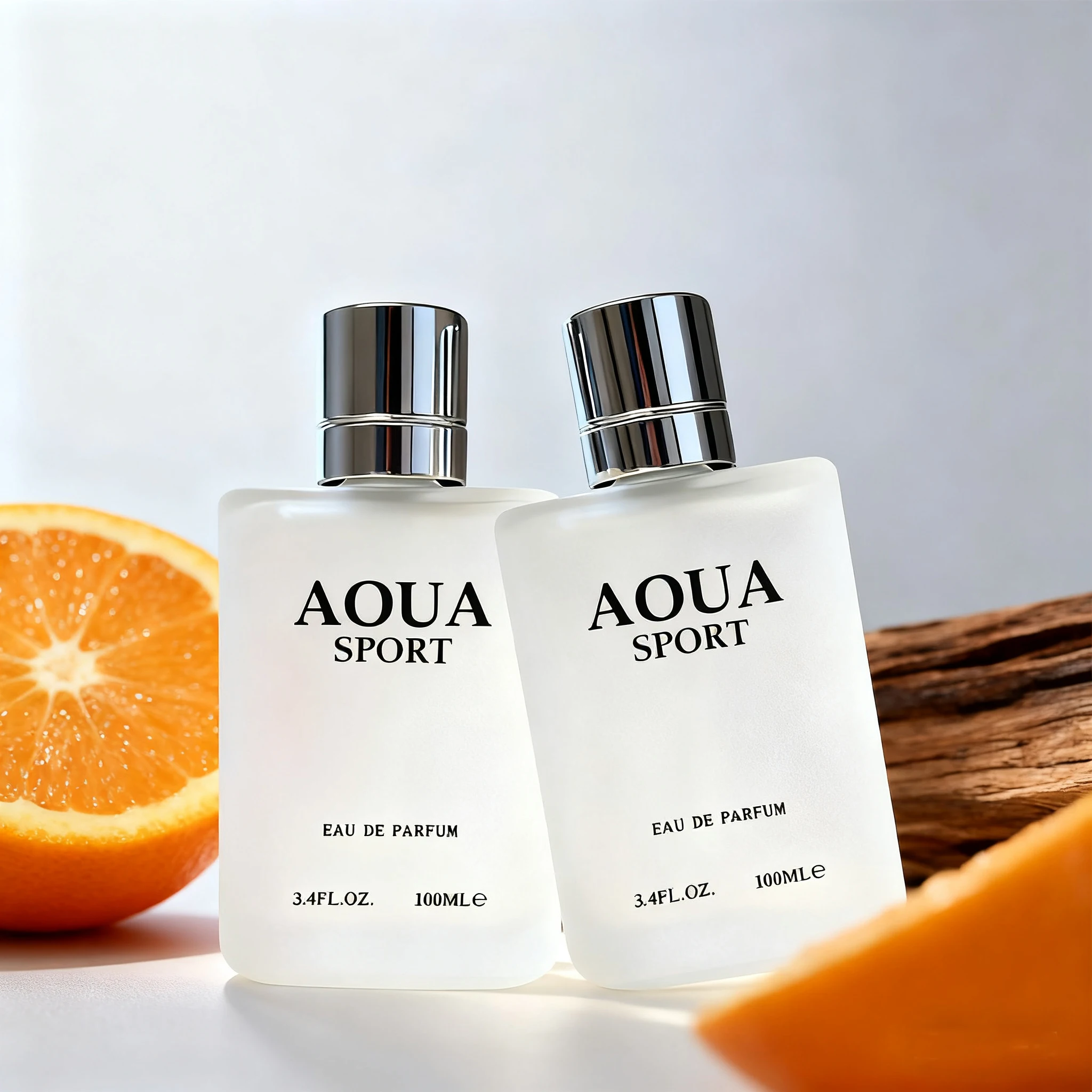 2PCS AQUA Men‘s Perfume EDP 100ML 3.4FL.OZ, Aquatic Aromatic Eau de Parfum, Fresh Lime Musk Ocean Fragrance Spray Men‘s Cologne