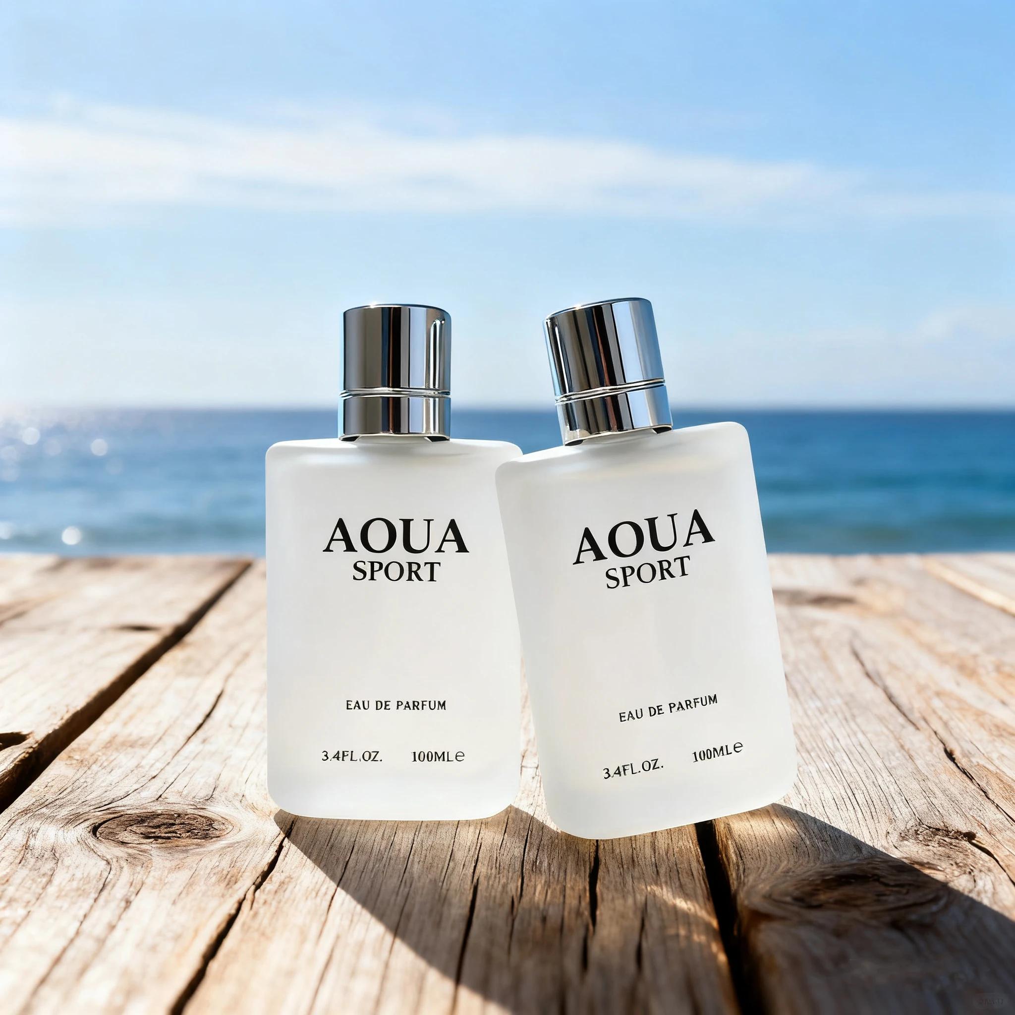 2PCS AQUA Men‘s Perfume EDP 100ML 3.4FL.OZ, Aquatic Aromatic Eau de Parfum, Fresh Lime Musk Ocean Fragrance Spray Men‘s Cologne