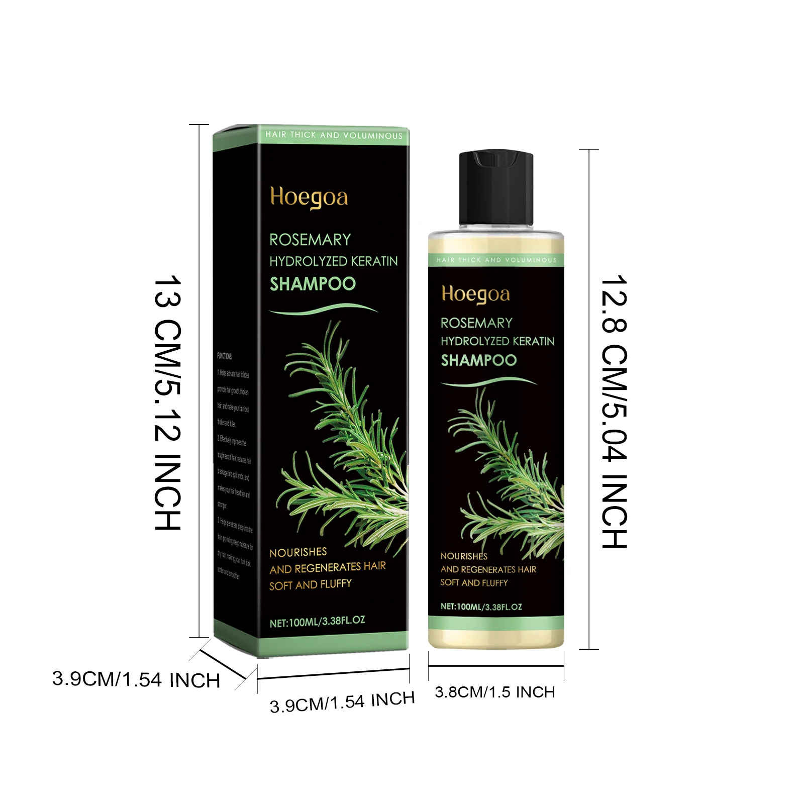 Rosemary Natural Shampoo Thickening & Strengthening Deep Nourishing Scalp Care Moisturizing Shampoo for Dry Damaged Hair Hair Home Use