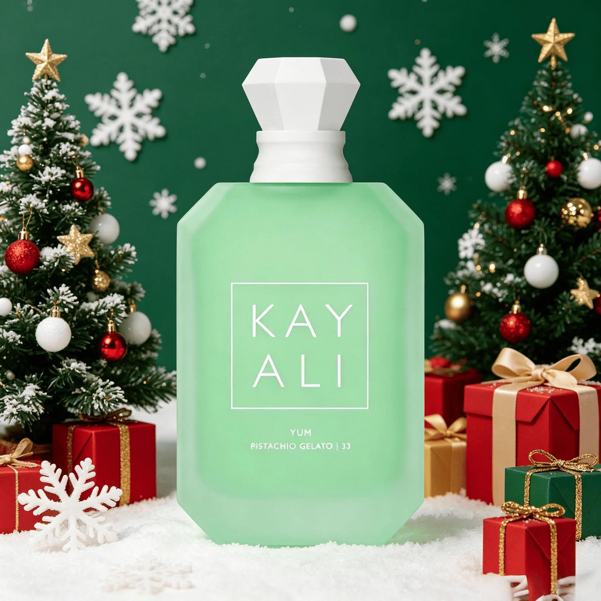 Kayali Yum Pistachio Gelato 33 Eau De Parfum Long Lasting Fragrance Women Perfume Christmas Gift Box Luxury Green Perfume Bottle Holiday Present for Ladies