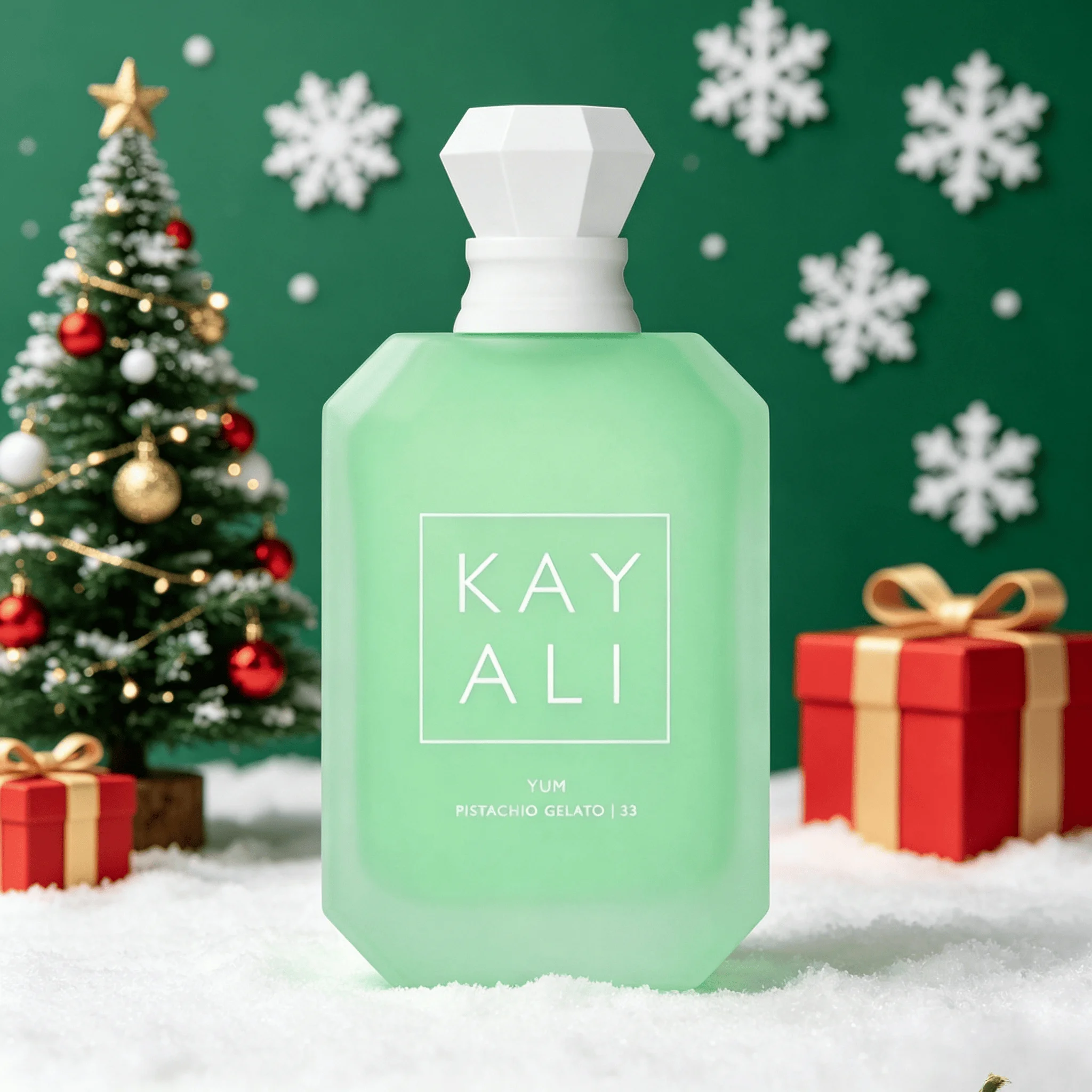 Kayali Yum Pistachio Gelato 33 Eau De Parfum Long Lasting Fragrance Women Perfume Christmas Gift Box Luxury Green Perfume Bottle Holiday Present for Ladies