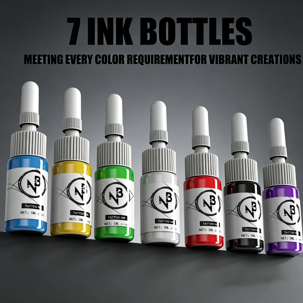 Wireless Tattoo Gun Pen Kit 1100Mah Rechargeable Battery Tattoo Machine with Cartridge Needles Tattoo Ink Full Accessories for Tattoo Learner Practical Present