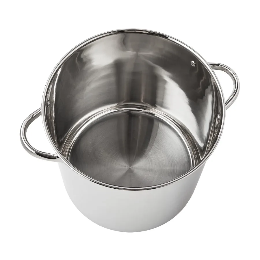 Stainless Steel 16-Quart Stock Pot with Glass Lid