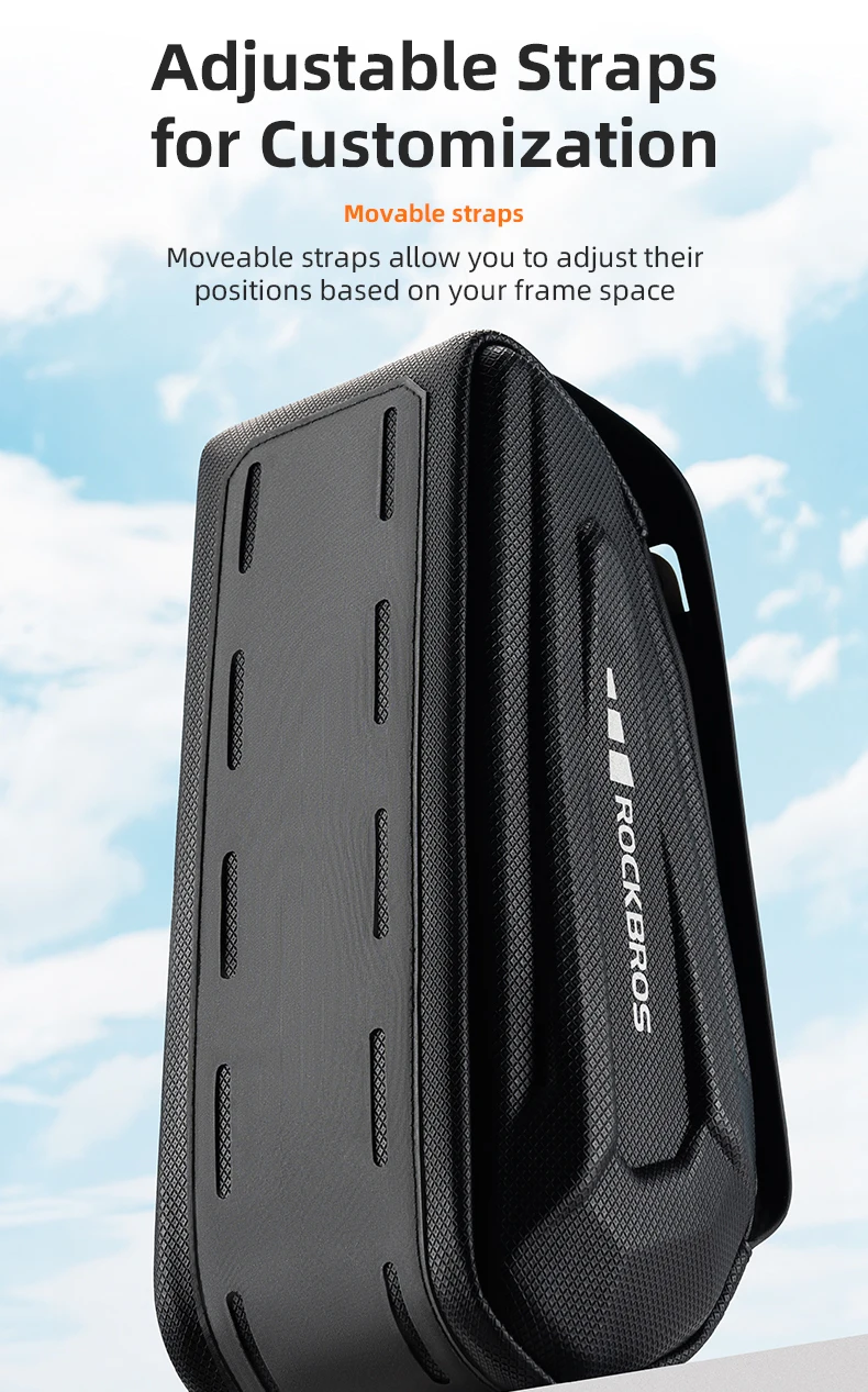 ROCKBROS Local Shipping Bicycle Bag 1.7L Waterproof Phone Bag Front Frame Touch Screen Cycling Bag Case Holder Hard Shell Bike Bag Accessories