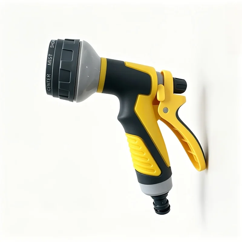 8 Spray Modes Garden Water Spray Gun, Ergonomic Anti-slip Hose Nozzle with Lockable Trigger, High Pressure Water Sprayer for Car Washing Pet Bathing Garden Watering, 2 Colors Optional