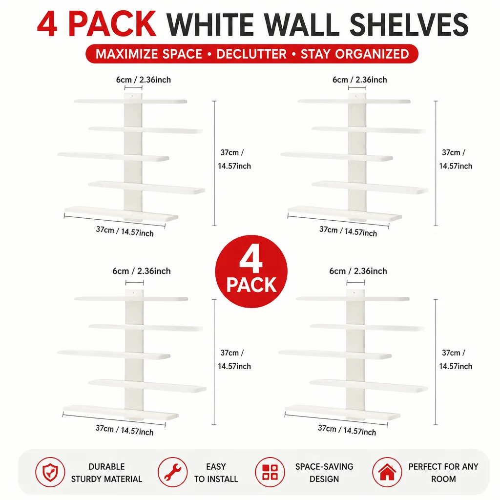 1-Piece Set of Collectible Floating Wall Racks, Multi-Tiered Wall Shelving Units, Versatile Display Stands, Suitable for Office and Home Decor, Ideal for Storing Statues and Small Figurines, Decorative Shelves, Functional Storage Racks, Multi-Purpose Rack