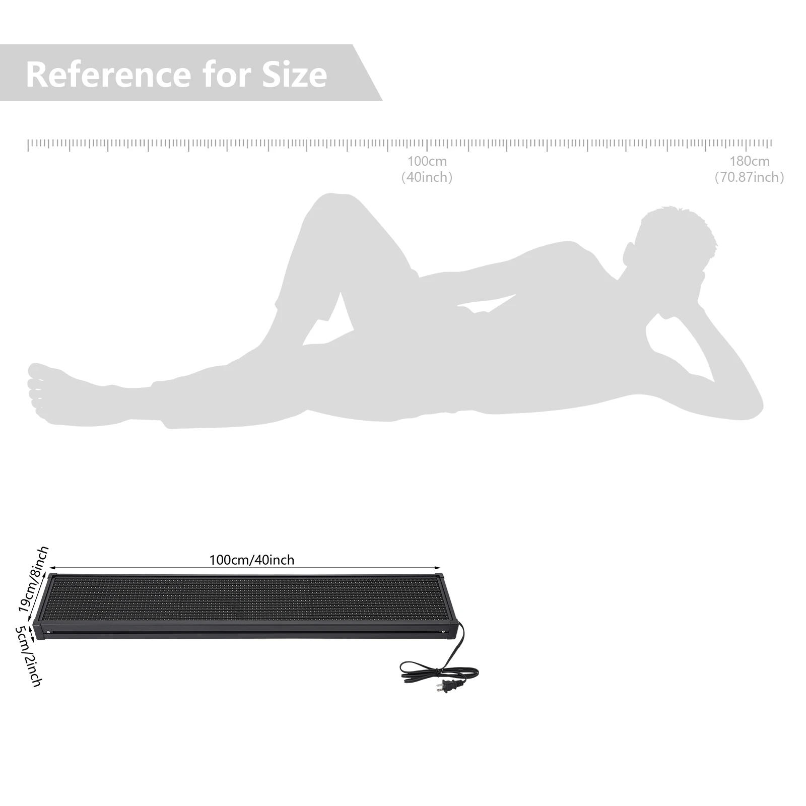 LED Sign, LED Sign Board 40x8 Inch, Colorful Advertising Display, USB U Disk and WiFi Control
