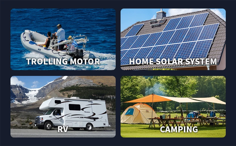 RVLithTime 12V 200Ah LiFePO4 Deep Cycle Battery 2560Wh with 200A BMS Low Temperature Cut-off 6000+ Cycles IP65 Waterproof Lithium Battery for RV Marine Travel Trailer & Off-Grid