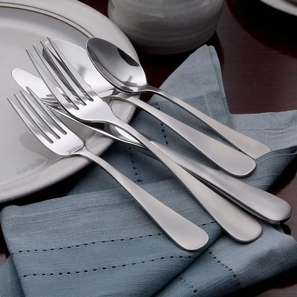30/60-Piece Luxury Golden Flatware Set, Stainless Steel Cutlery For 6, Includes Dinner Spoons, Teaspoons, Dinner Forks, Salad Forks, Dinner Knives, Ideal For Home, Restaurant, Parties & Weddings